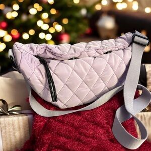 NWOT Street Level Quilted Lavender Crossbody Bag